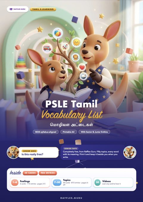 Cover: PSLE Tamil Vocabulary List